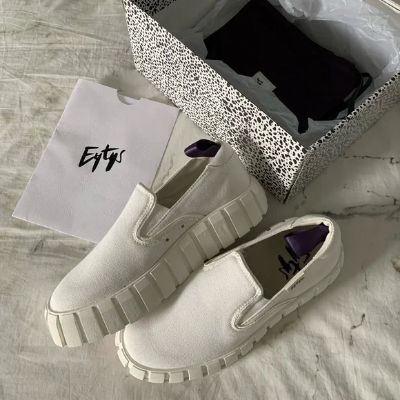 Eytys Odessa S-O Sneakers Canvas White Unworn Brand New